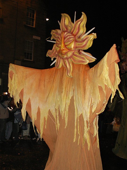 Catalan Sun Goddess from the Hogmanay Street Party, Edinburgh 2005. Photo by Stuart Yeates