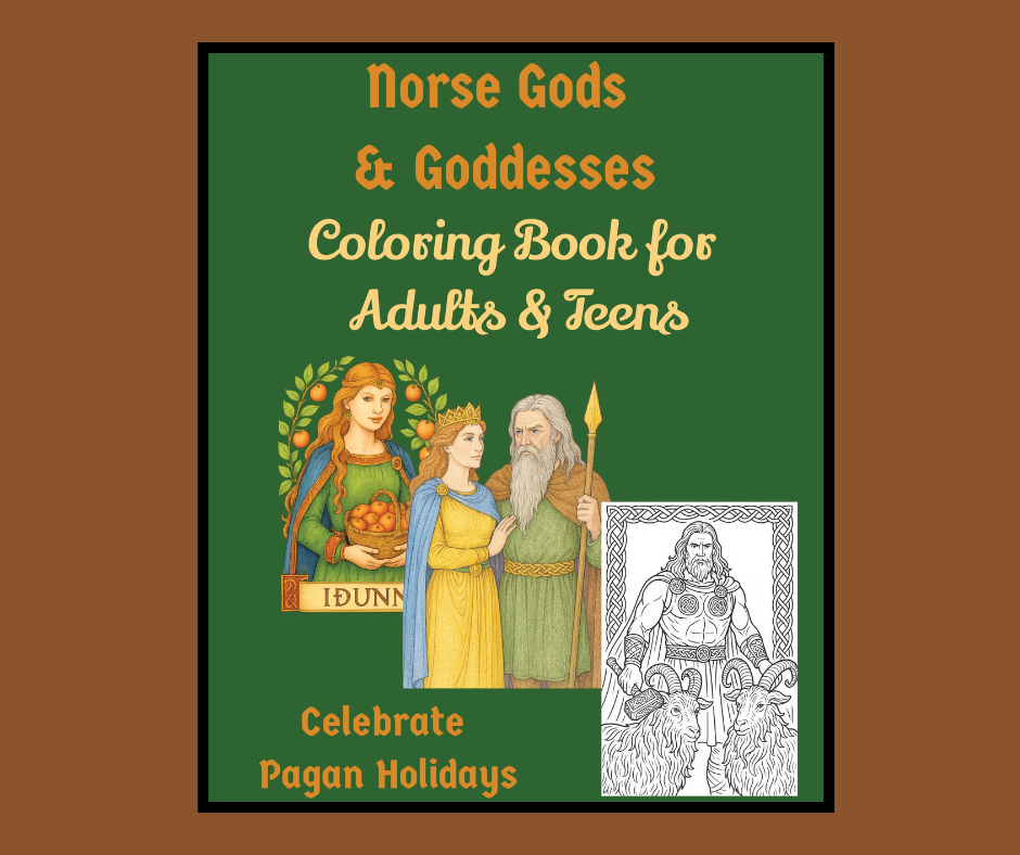 Norse Gods and Goddesses: Coloring Book for Adults and Teens