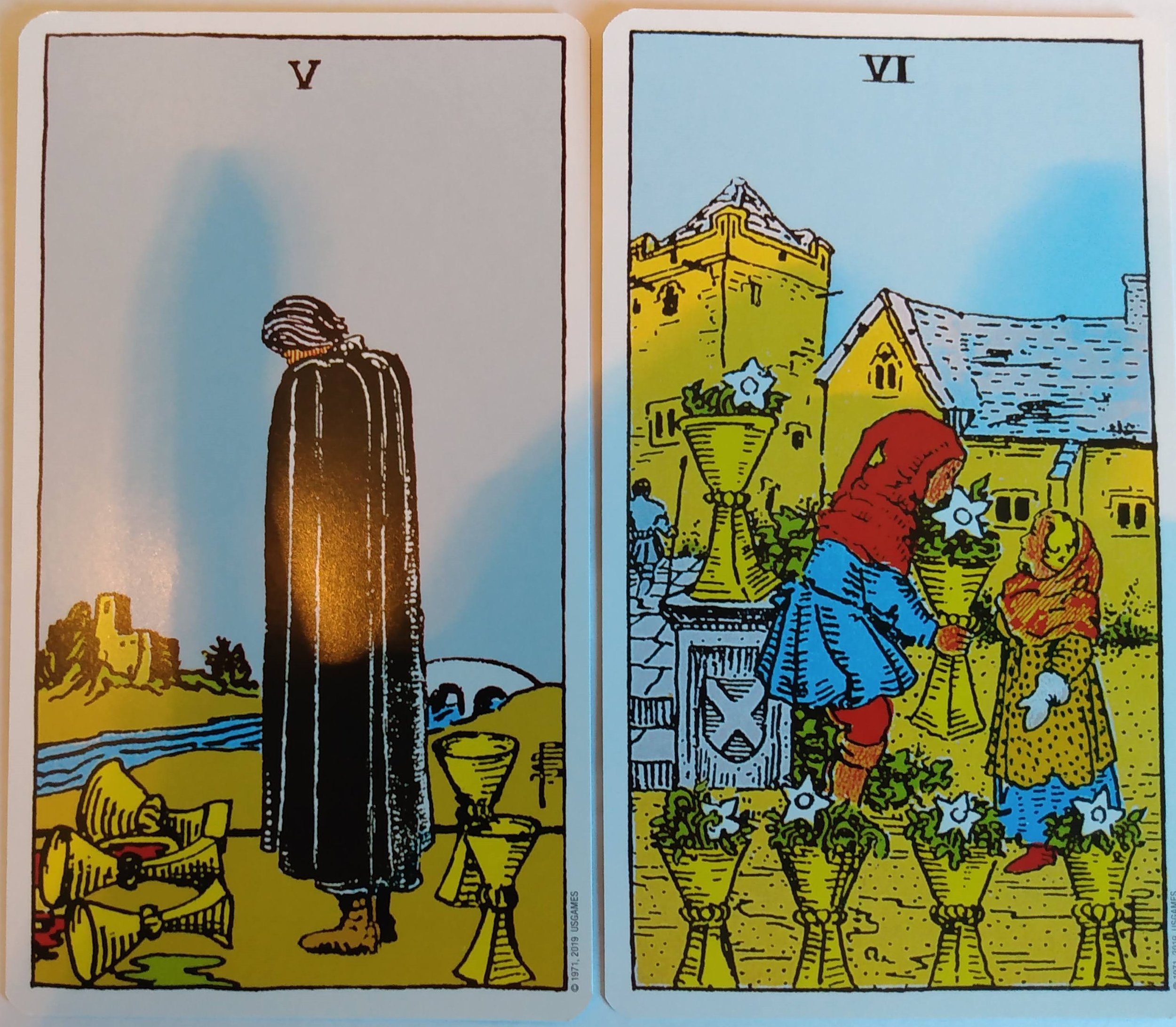 five and six of cups