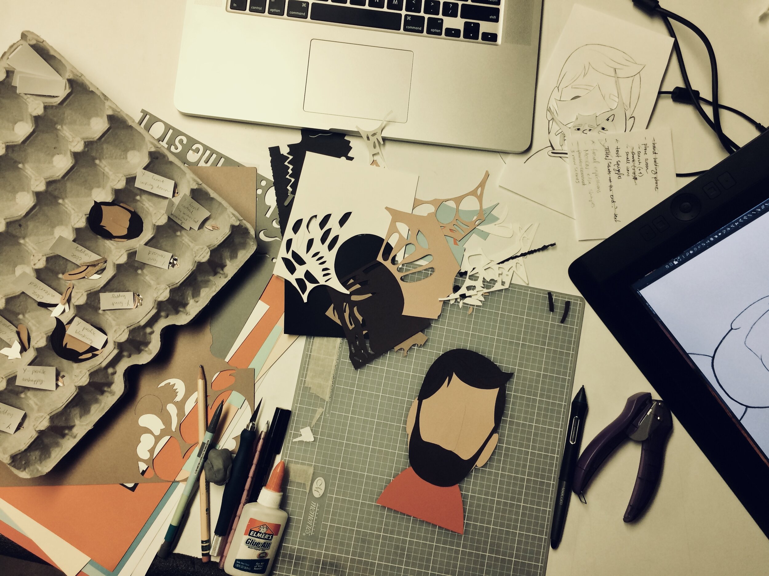 tiny paper cutouts