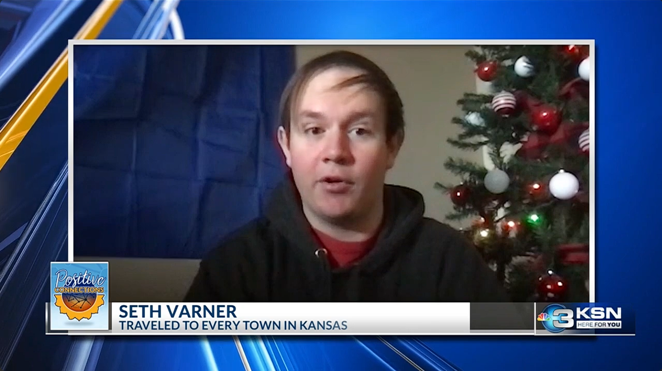 1/9/24; KSN TV (TV): Man travels to all 627 incorporated towns in Kansas