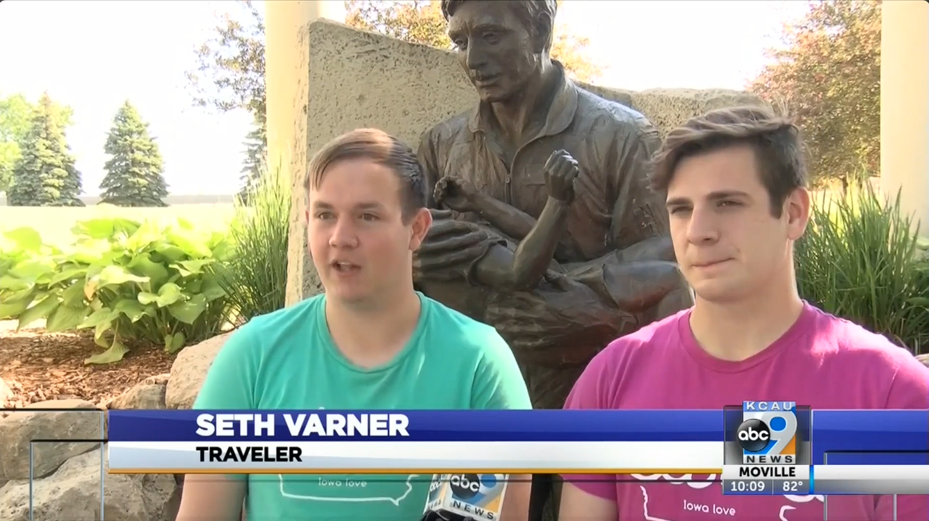 6/5/21; KCAU-TV Sioux City (TV): Two man visit every town in Iowa