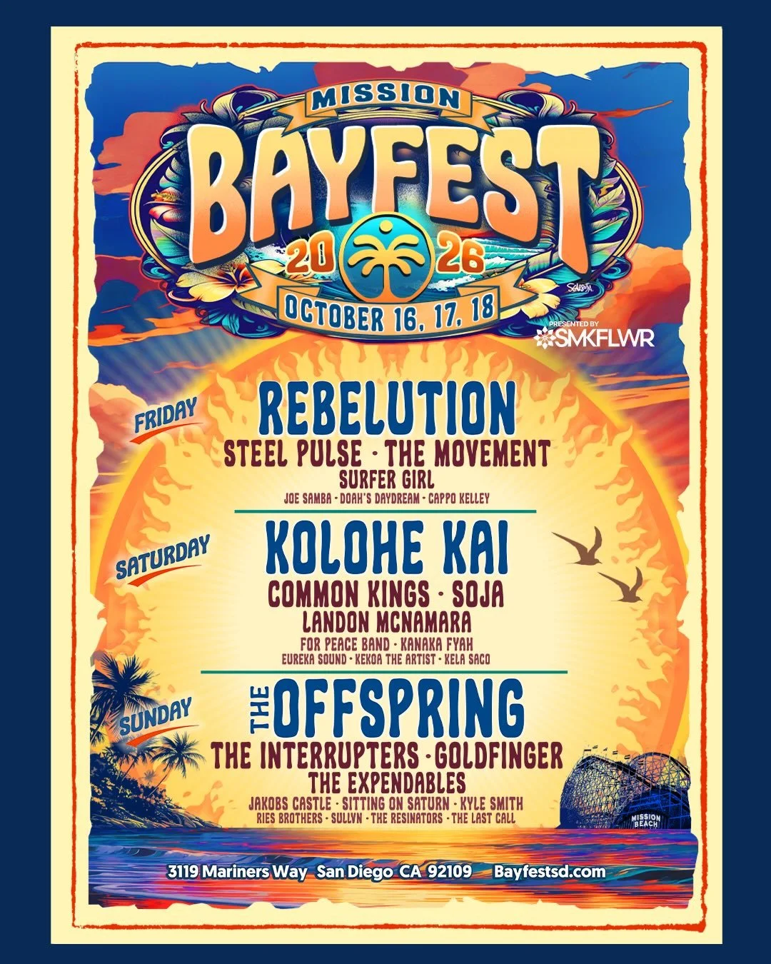 Have some fun in the San Diego sun while enjoying reggae at Mission Bayfest 2026