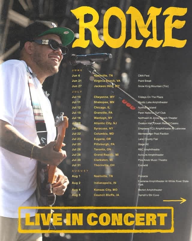 See the incredibly talented Rome on tour this summer