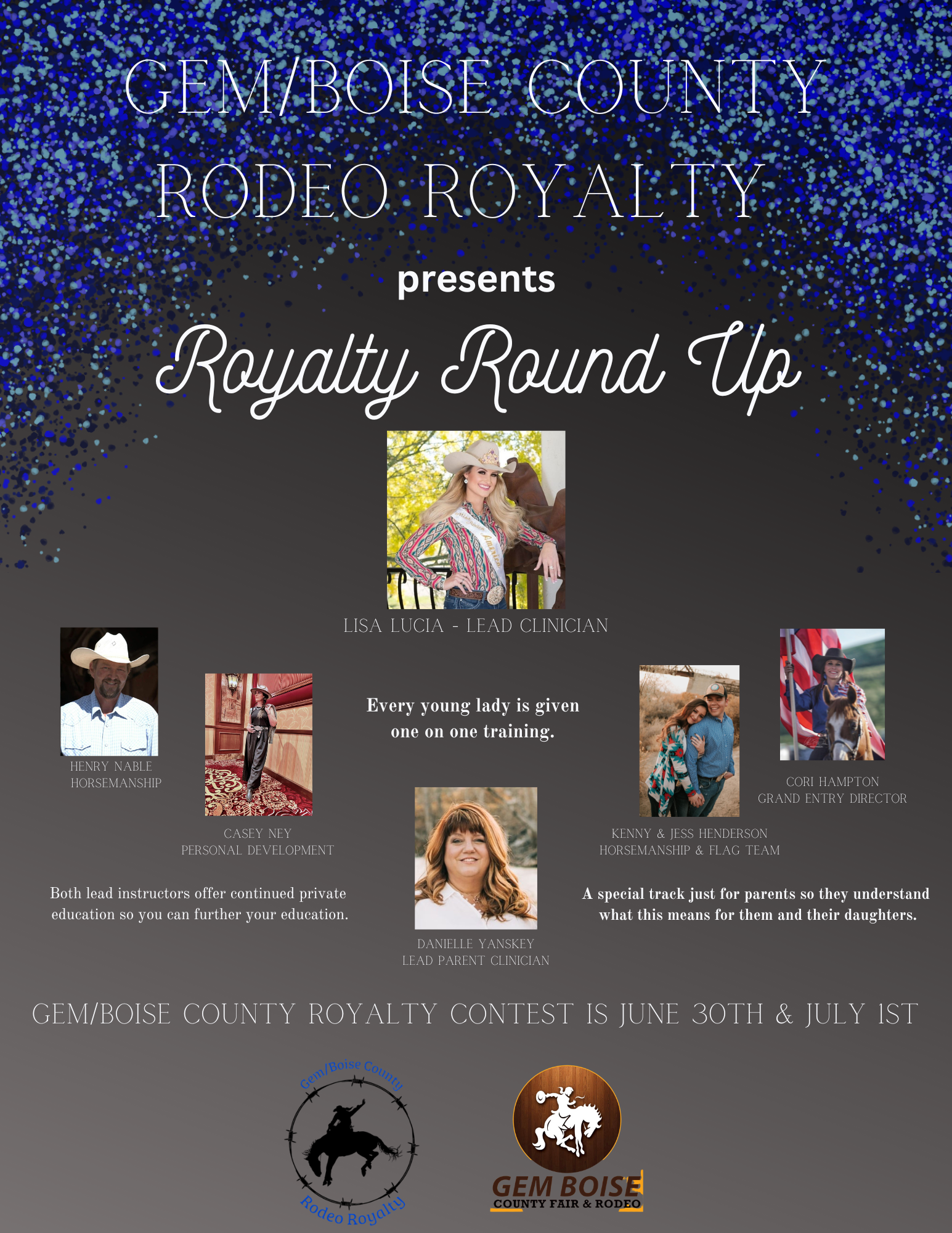GEM BOISE RODEO ROYALTY — GEM BOISE COUNTY FAIR & RODEO