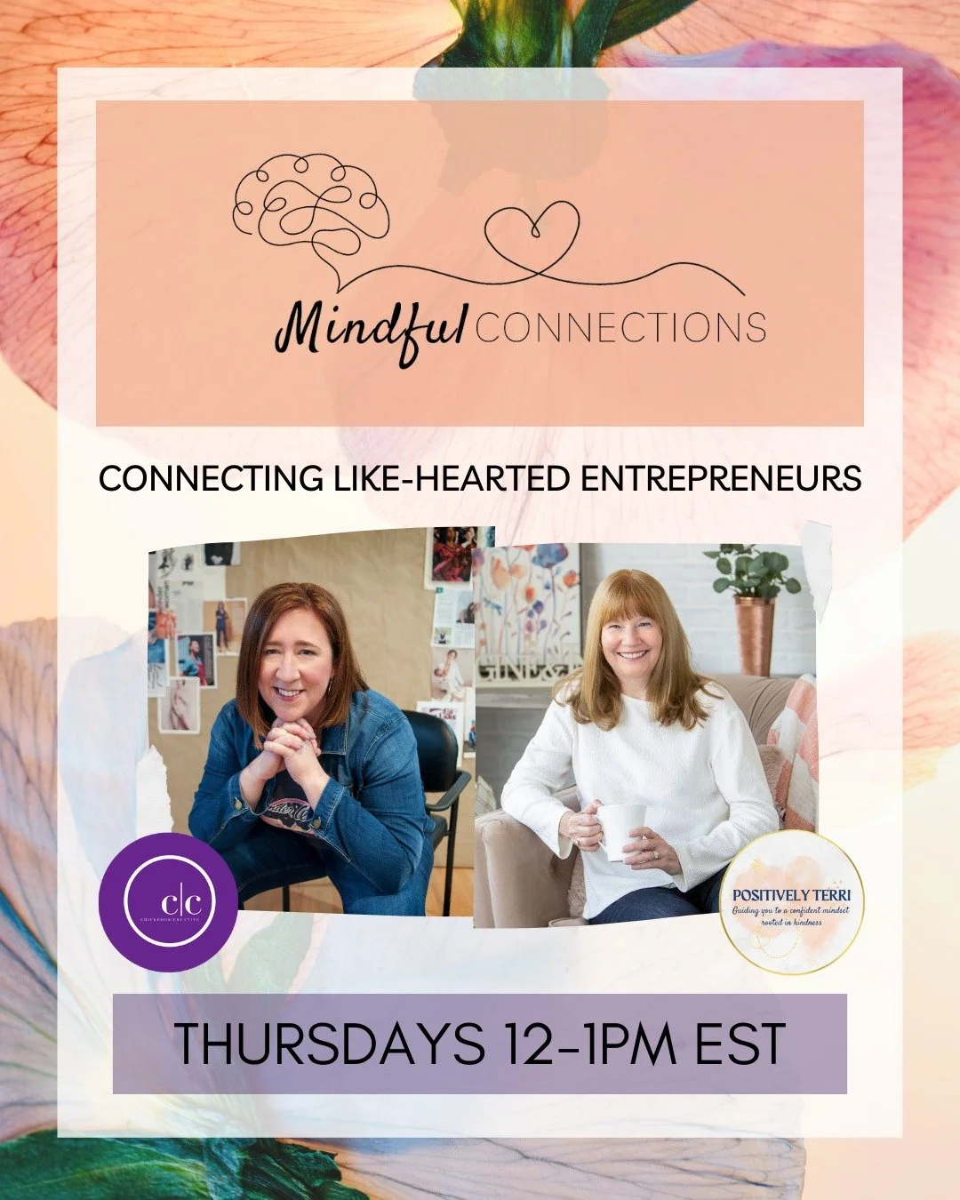 💜 Mindful Connections 🧡

Connecting like-hearted entrepreneurs to build relationships, offering support, understanding their passions, and sharing their names in rooms of
opportunity.

Join us every Thursday at noon EST!

@positively.terri

Link in