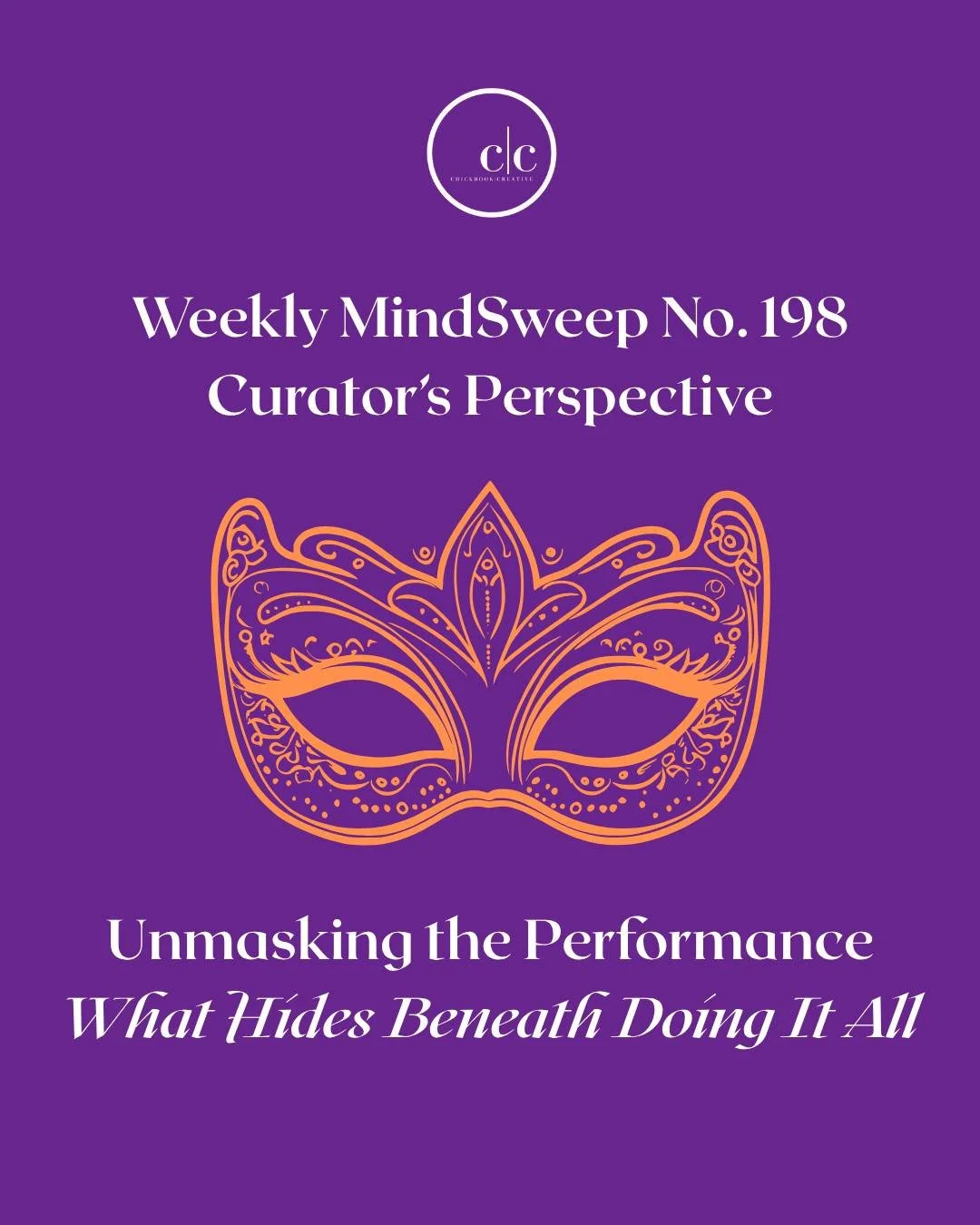 Entrepreneurs, we need to talk about the mask.
The one that smiles, performs, and says “I’m fine” while your nervous system screams otherwise.
This week’s Curator’s Perspective isn’t about burnout; it’s abo