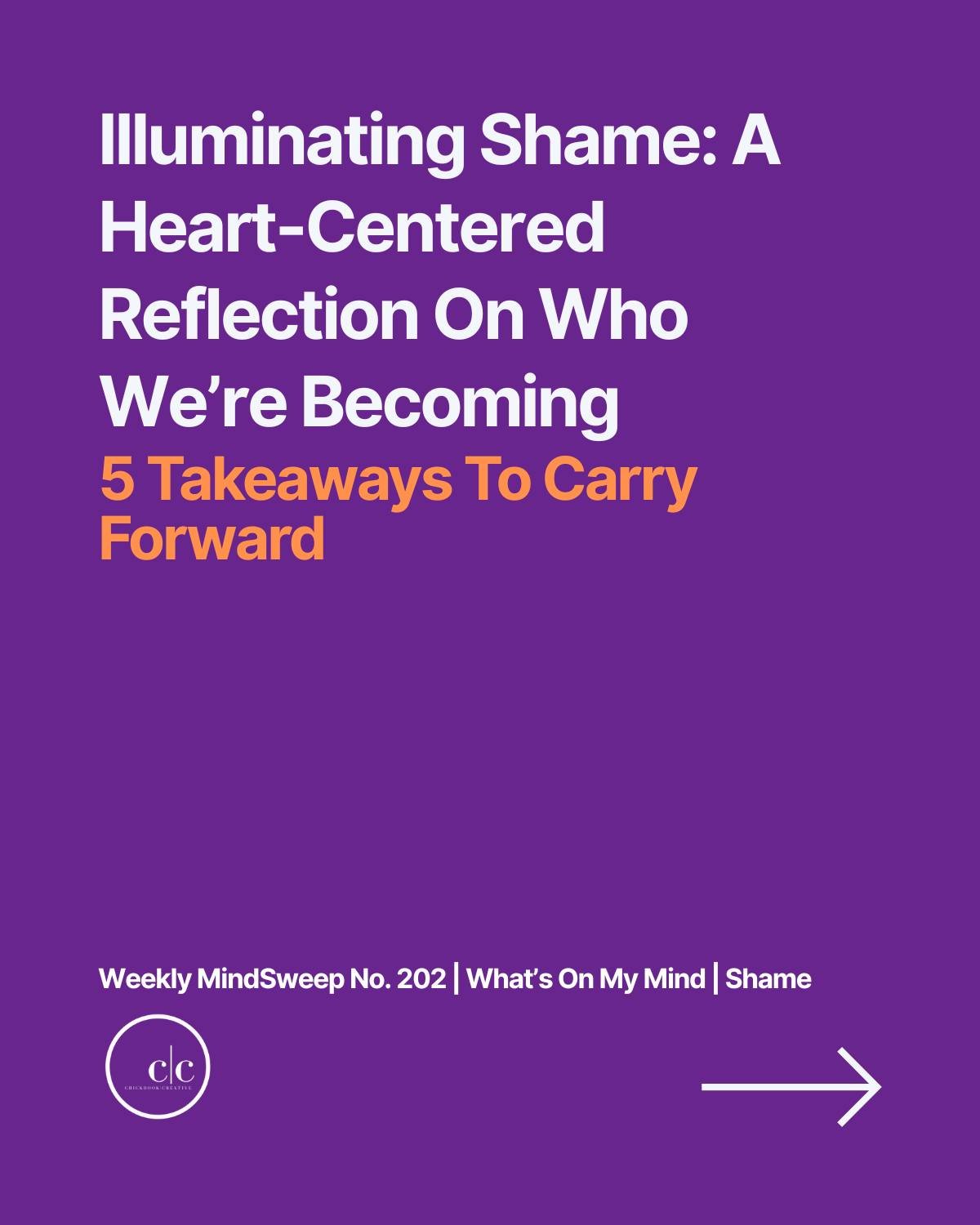Shame unraveled me in ways that I didn&rsquo;t anticipate.

It wasn&rsquo;t in a dramatic, on-the-floor-with-tissues kind of way. But in the slow, creeping realization that shame wasn&rsquo;t the antagonist this month.

It was the narrator. The guide