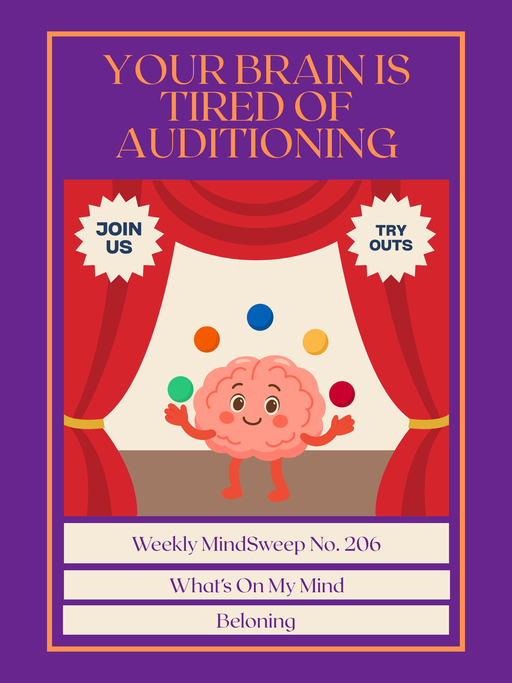 🧠 Weekly MindSweep No. 206 | What’s On My Mind | Belonging