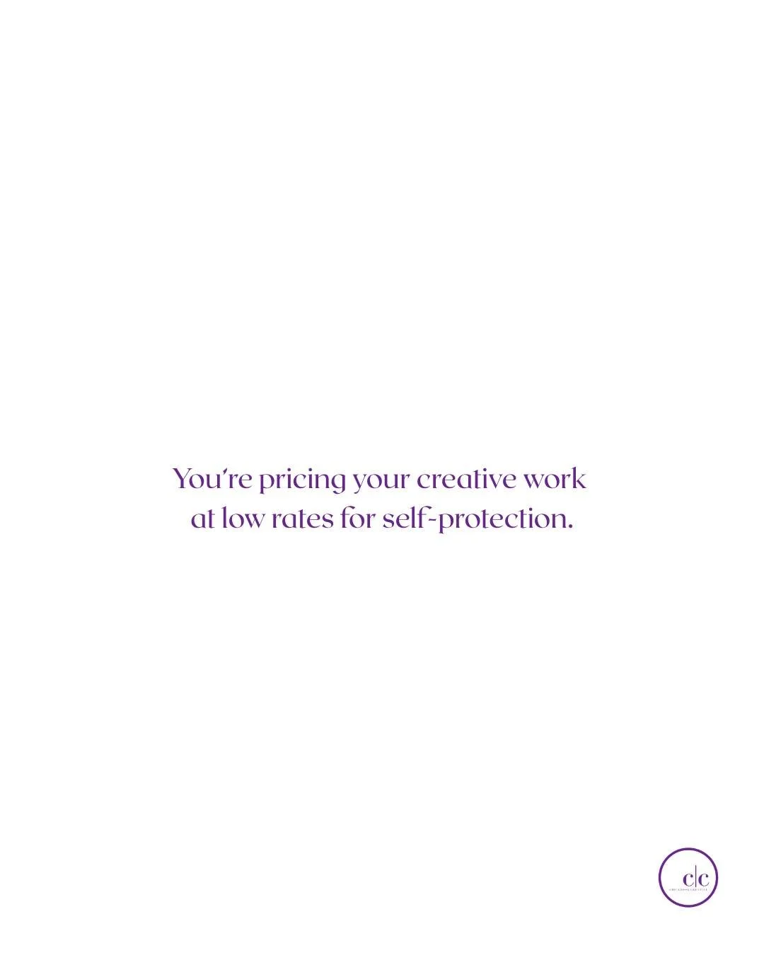 Over time, this self-protection turns into a habit, and that habit becomes an expectation.

This is how creative entrepreneurs end up working harder for less, resenting work they care about, and wondering why growth feels impossible even when money i