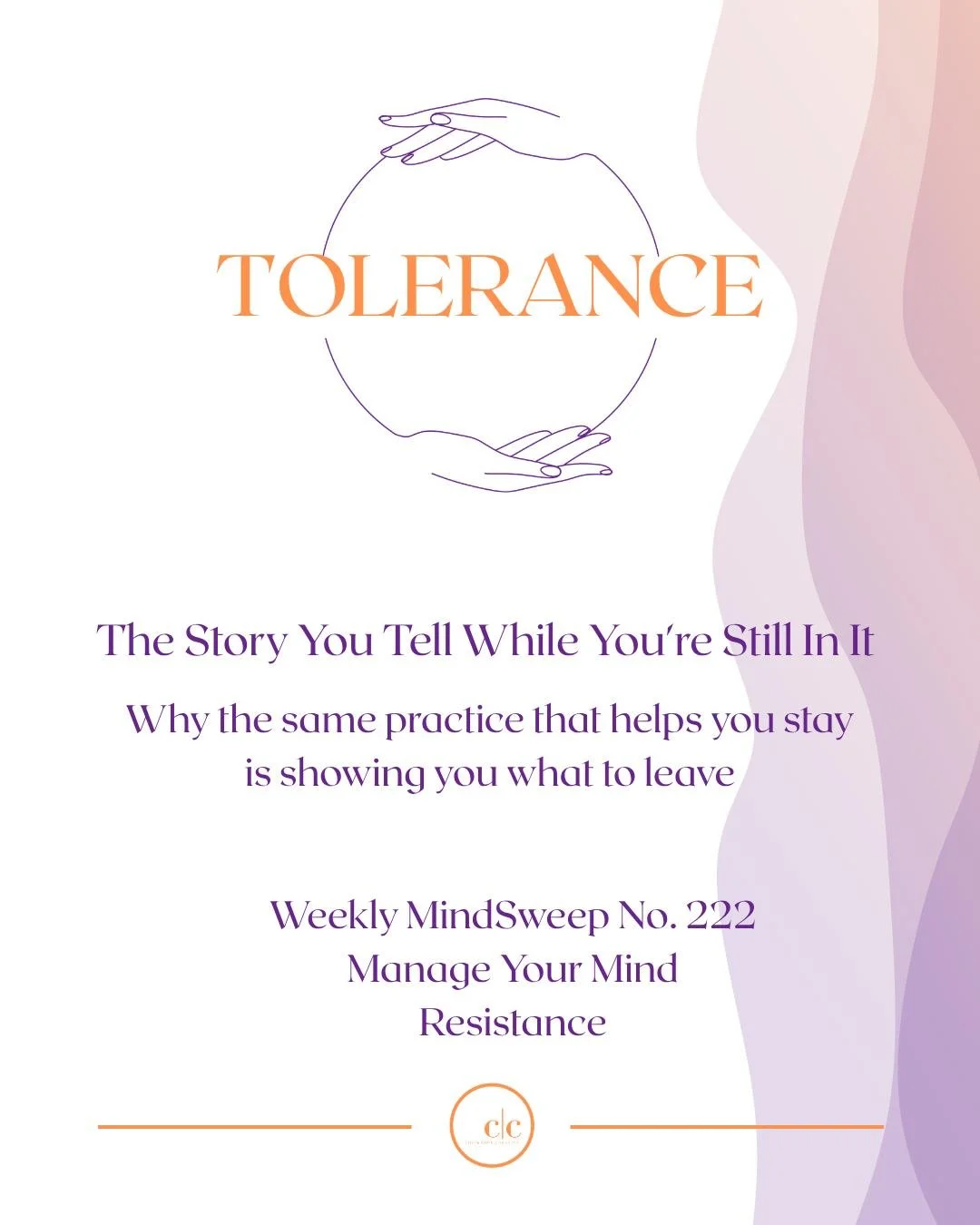 This week, we're in something unresolved.

The same awareness you've been building to help you stay in hard moments? It's starting to show you what you've been quietly accepting for way too long.

That's not a detour from the work. That is the work.

