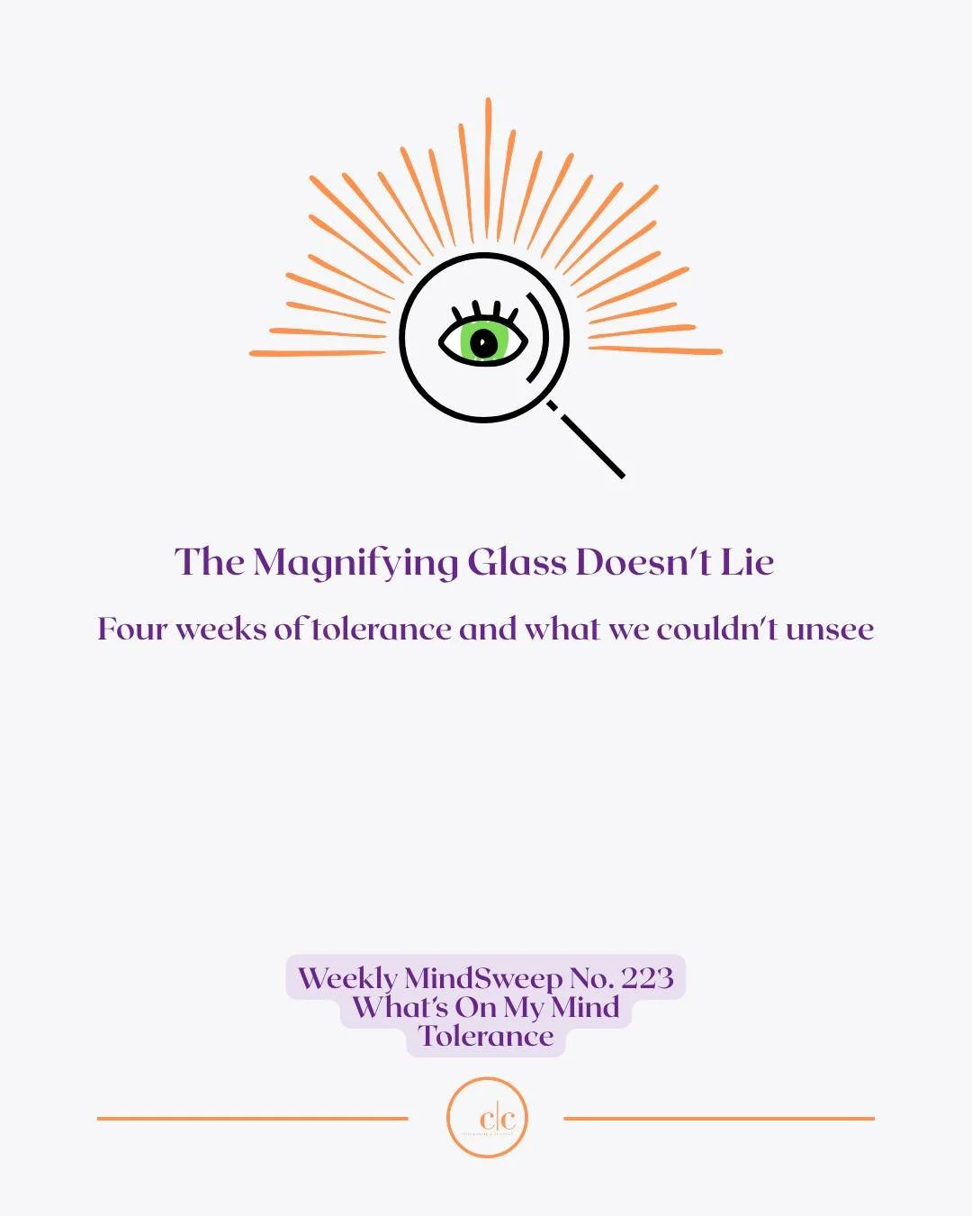 Cognitive Tupperware.

It's where we put the things we've half-processed. The realizations we had but didn't sit with long enough. The patterns we noticed but filed away before we finished reading them.

We stack them in the back of the refrigerator 