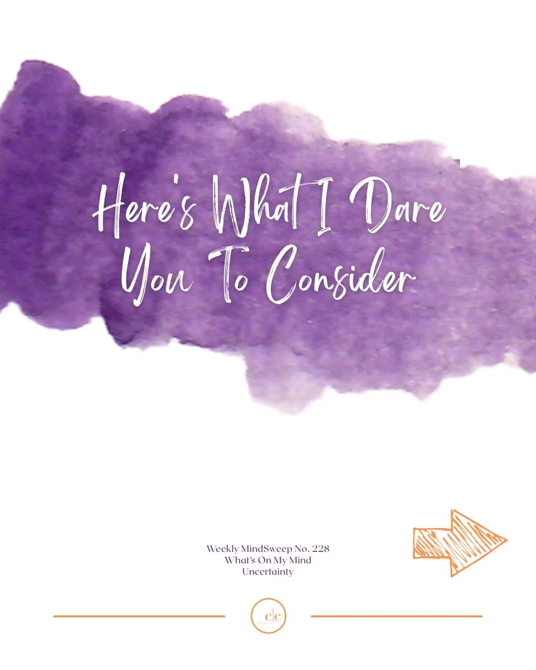 Here's What I Dare You To Consider

We are all living on a moving rock hurtling through space.

That is our reality. And today, right now, we have gifts, ideas, and offerings that others need.

 🧠 What if you created something that brings you so muc