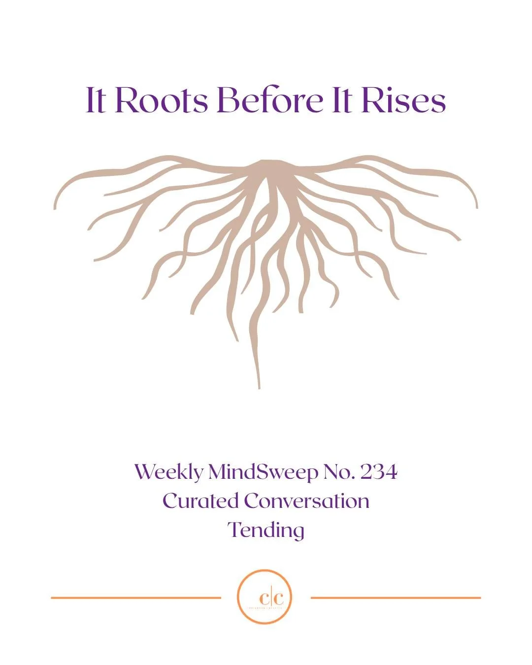 Tomorrow in the MindSweep &mdash; something for the idea you haven't given up on.

The one that's still with you. Still rooting. Still doing work underground that you can't quite see yet.

July is about Tending. And it starts tomorrow morning in your