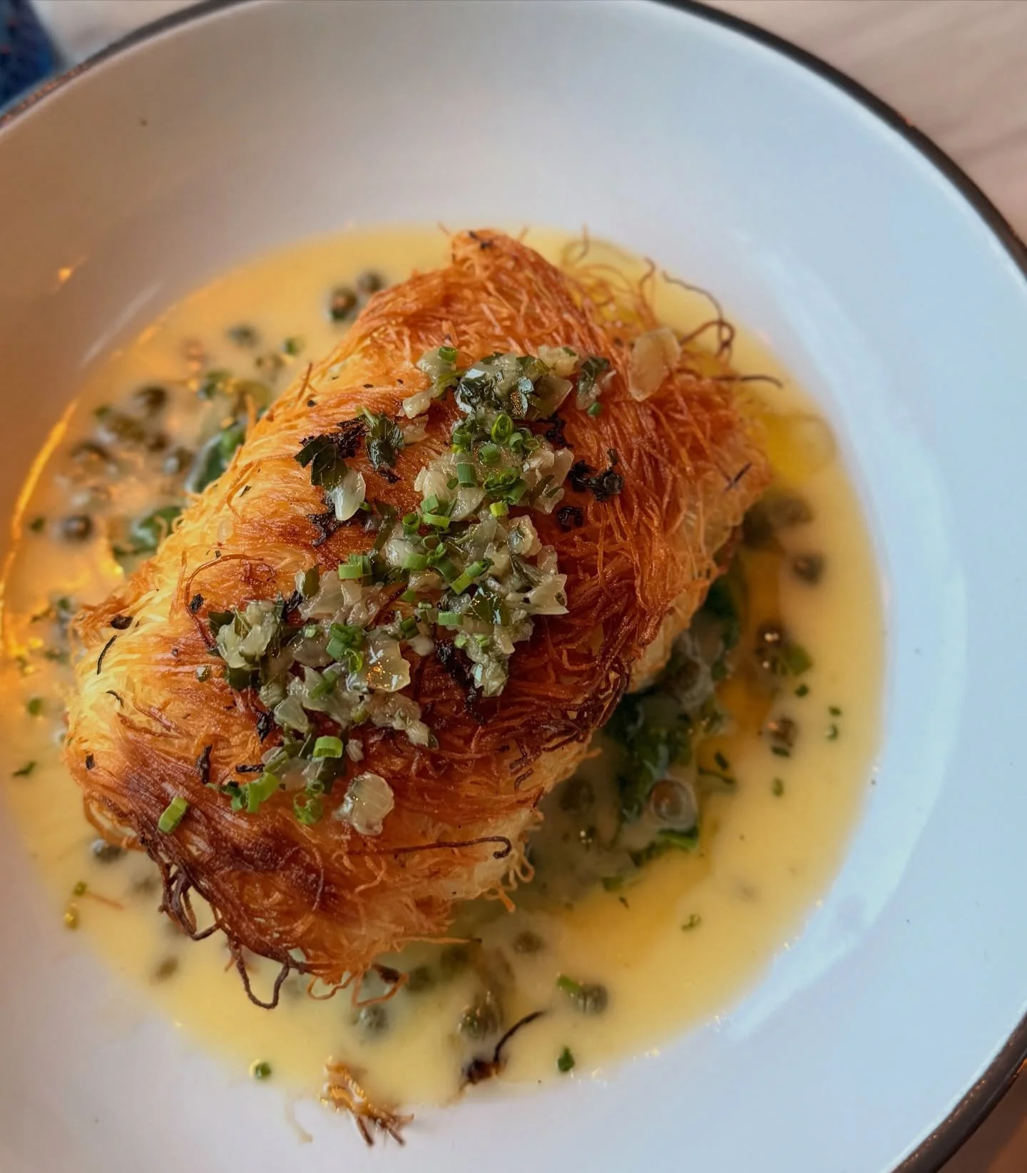 Kataifi-wrapped cod is back on the menu and tomorrow the sun sets after 6pm... Spring, is that you? ⏰
Join us for dinner this weekend to celebrate!