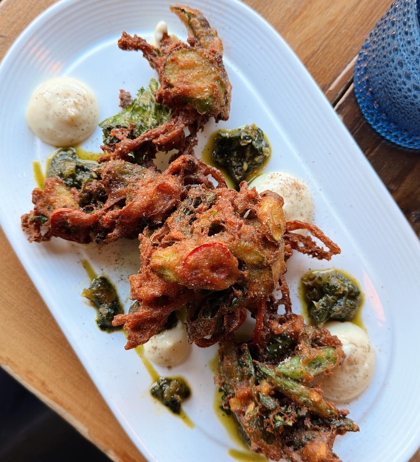 spring vegetable fritters - you will not want to share these, trust us.