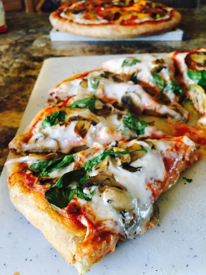 Pizza at the Yoga Retreat