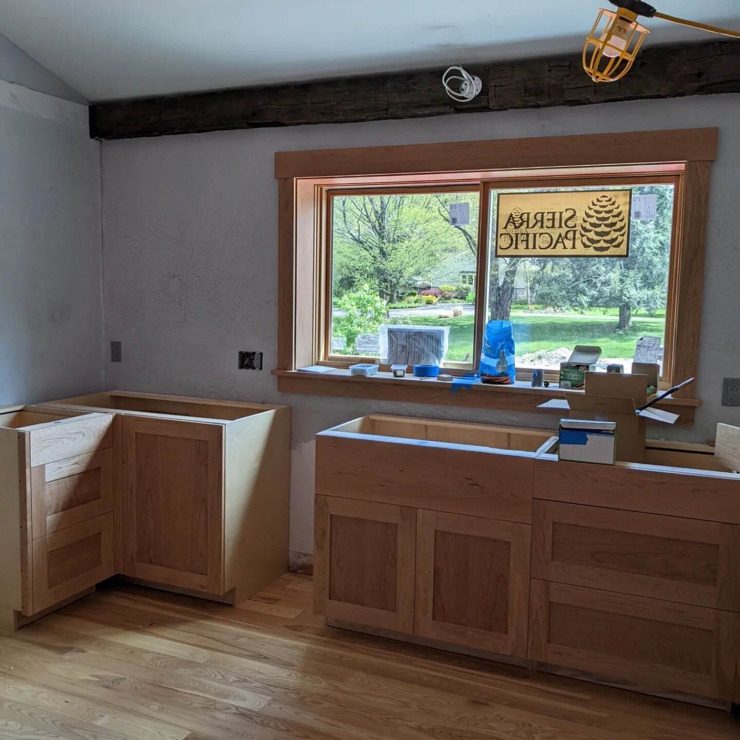 Cabinets are getting installed in Great Barrington. The finish line is visible! Beautiful work by @homestead.heatandhome and install by @vineyard_45