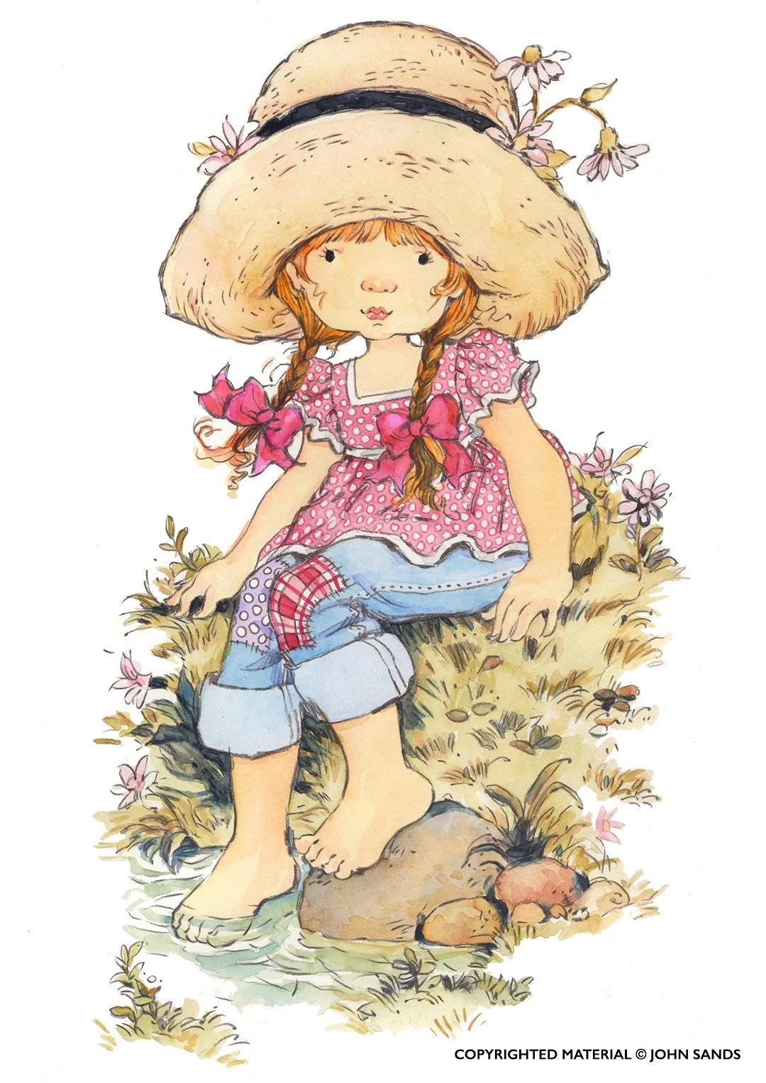 JOHN SANDS. Match exact illustration style for a well known licensed range of children's clothing, manchester, stationary etc. for European market. Colour pencil, watercolour on paper.