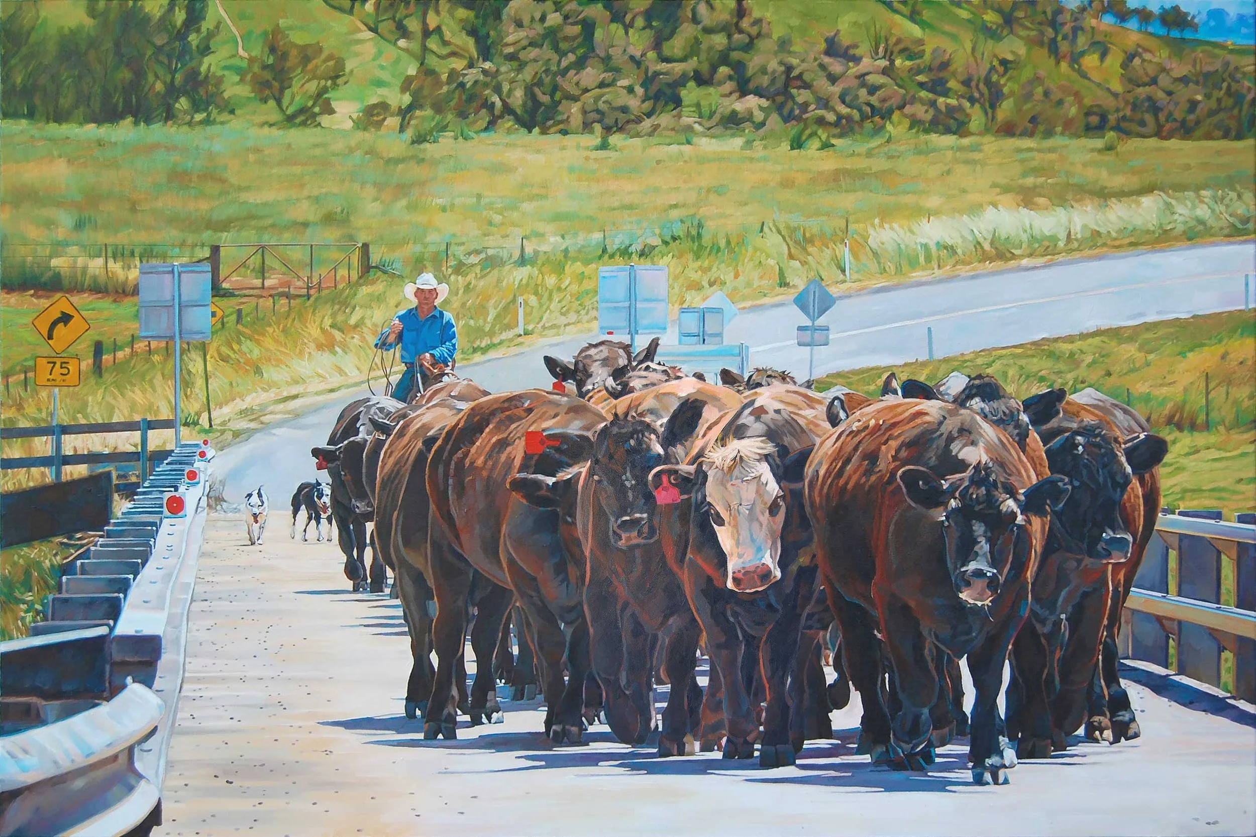 Belltrees Bridge. FINALIST Sir John Sulman Prize, AGNSW 2012. Oil on canvas, 60" x 40" (152 x 101 cm). SOLD.