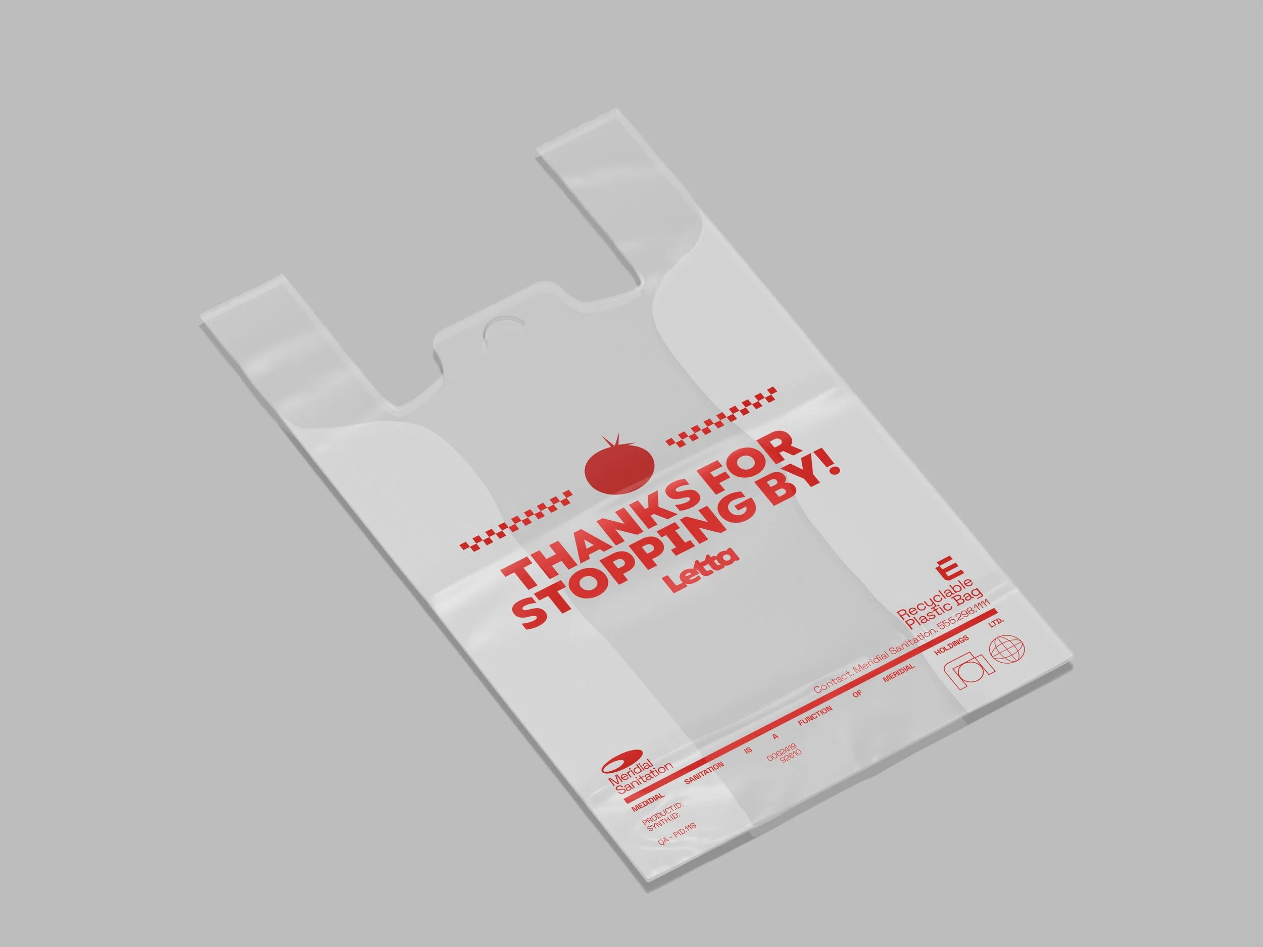 branded to-go plastic bag