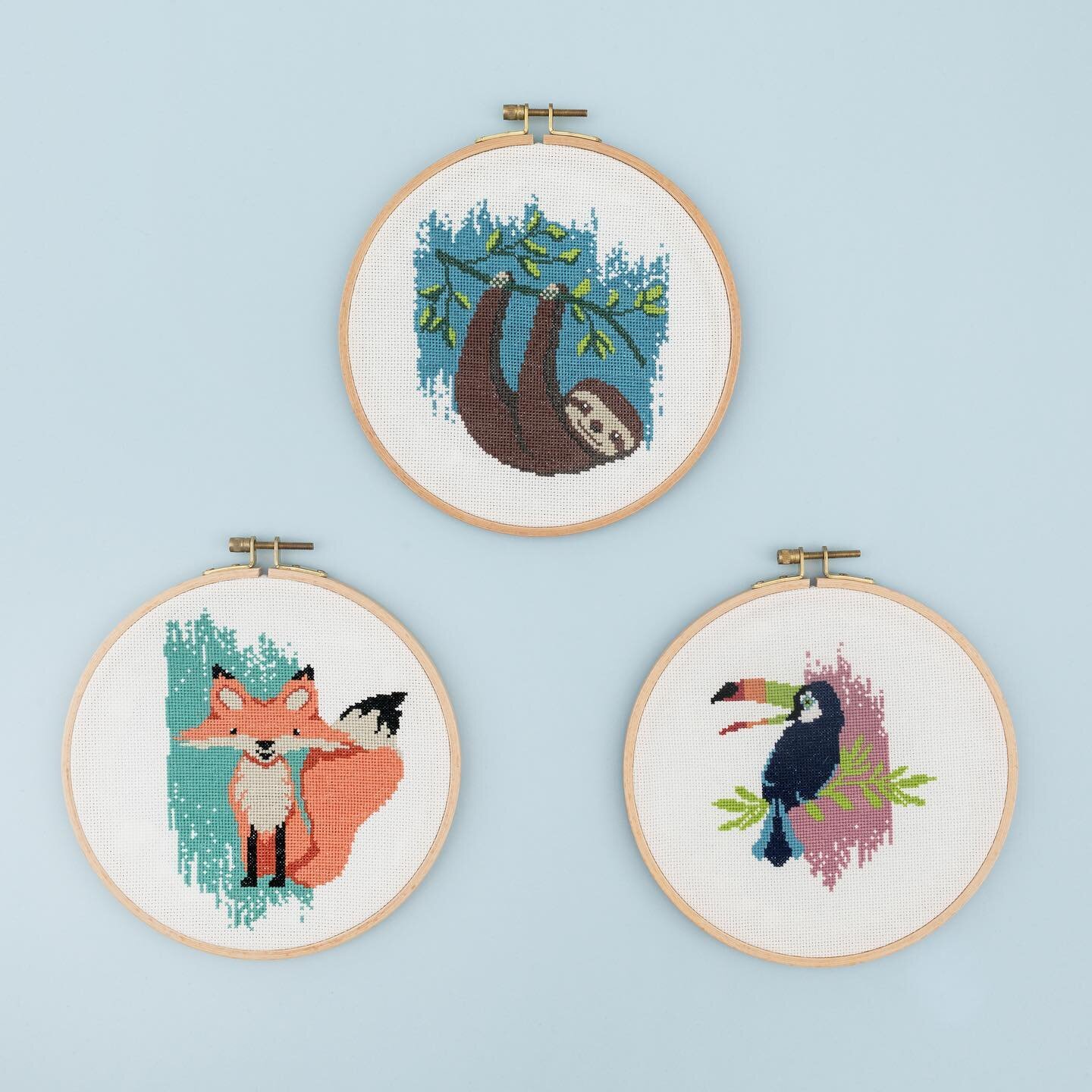 Group photo 📸 which one would you take home? 

✖️✖️✖️

#modstitch #crossstitchkit #slothmode #foxembroidery #crossstitchersofinstagram #crossstitchdesign #melbournemakers #modernmaker #creativeathome #toucansofinstagram #moderncrossstitch