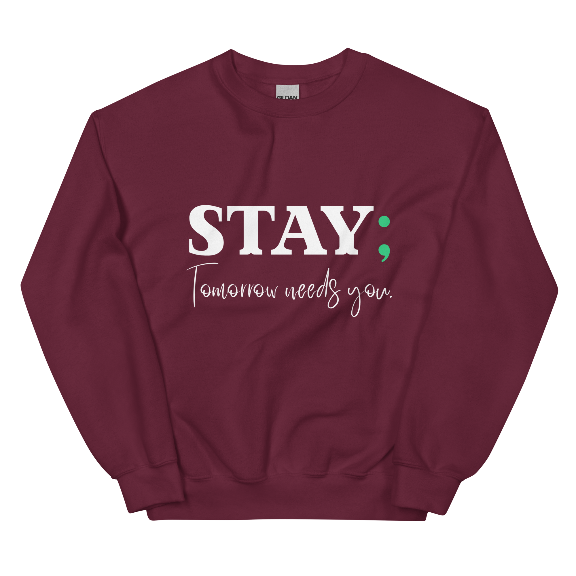 unisex-crew-neck-sweatshirt-maroon-front-68c1e562f1a8d.png
