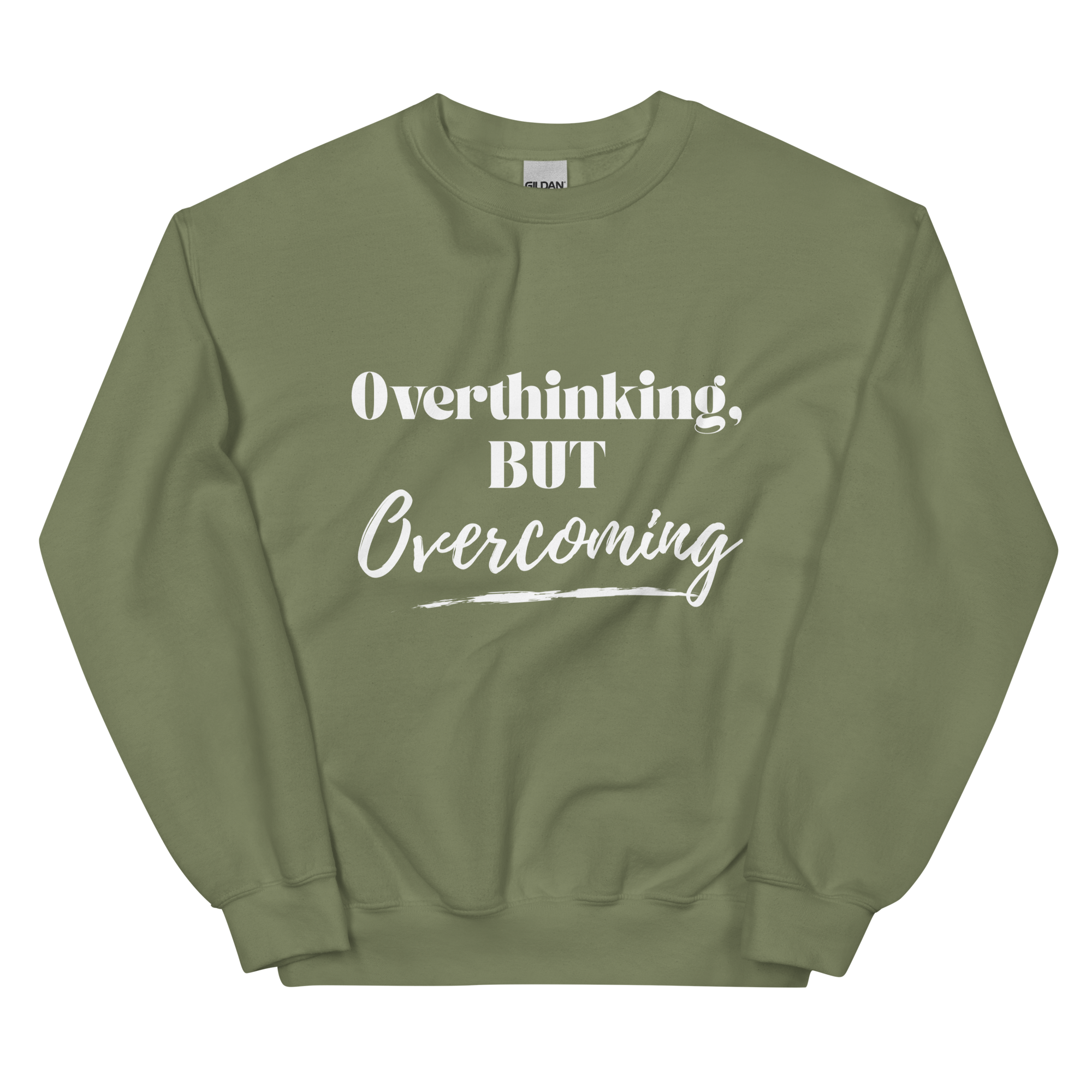 unisex-crew-neck-sweatshirt-military-green-front-69399850bcd70.png