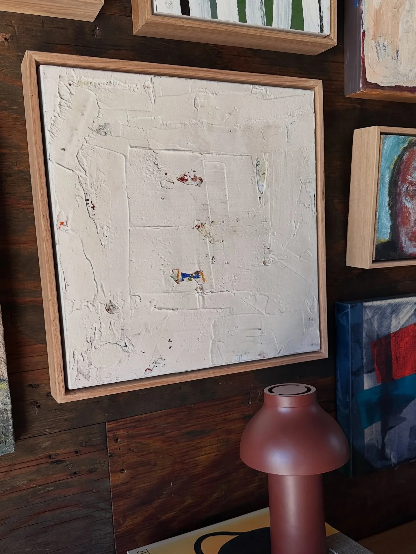 I&rsquo;m really into textured and sculptural paintings at the moment and the artwork above is the result of ongoing exploration in my studio. The neutral ground is subtly fractured, with hairline cracks and ridges ~ exposing previous decisions burie