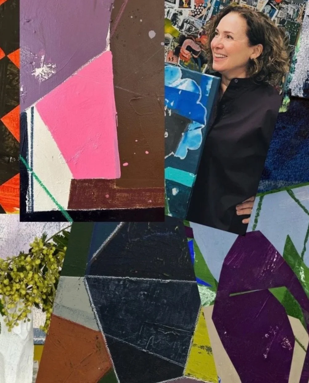 A little about me and my art &hellip;. Vinette Thompson is a Melbourne, Australia - based abstract artist creating vibrant, layered works inspired by memory, culture, and travel. Working from her sunny home studio, she builds her paintings through te