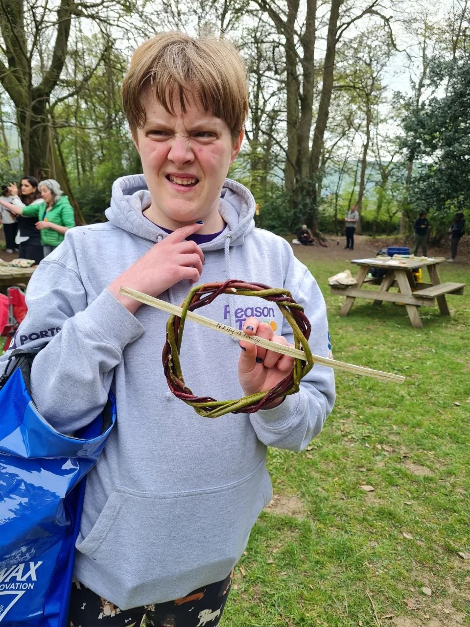 Pip with her willow ring