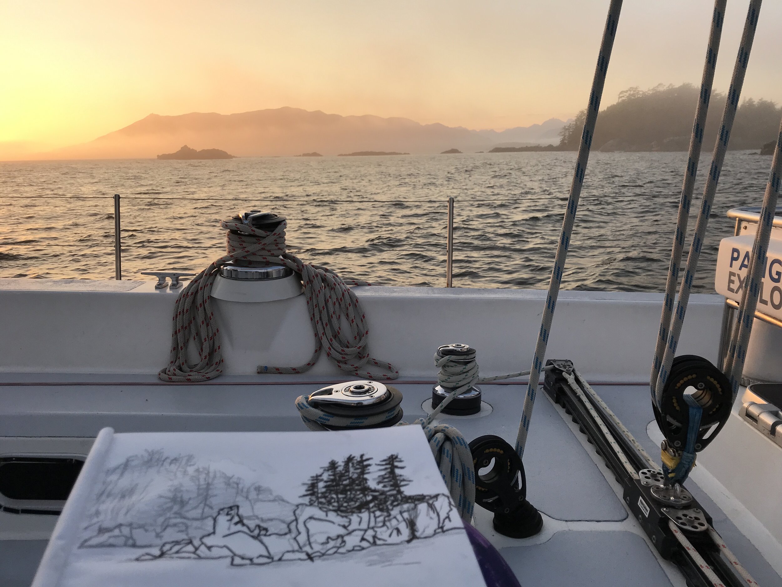 Expedition artwork: plastics sailing in the North Pacific