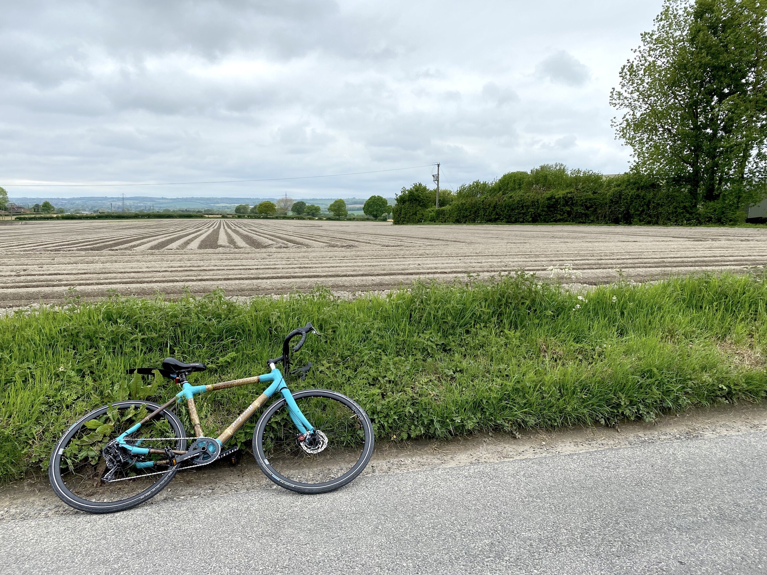 First (real) ride on my bamboo bike