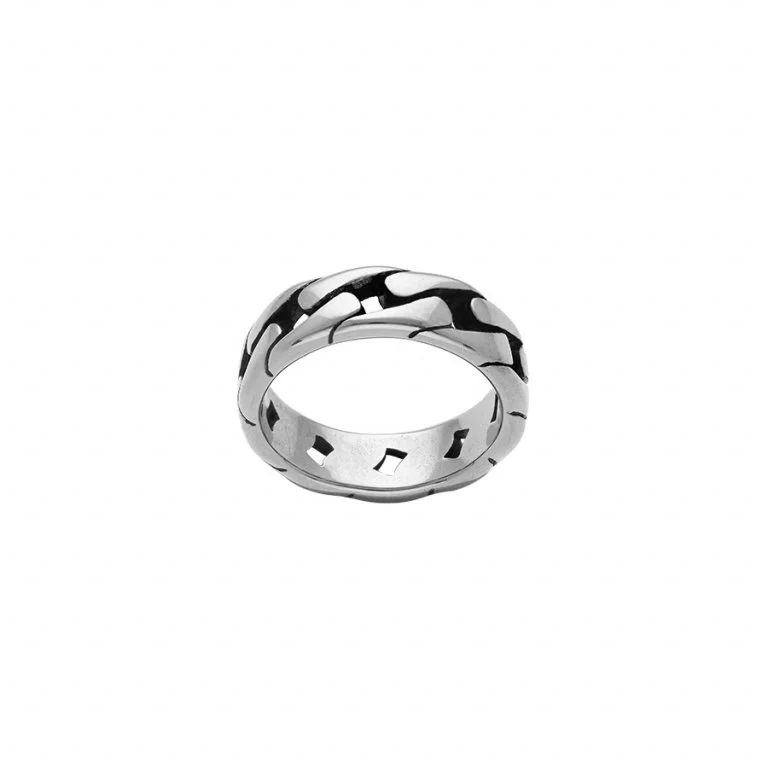 Bague Acier Patinée 6 mm