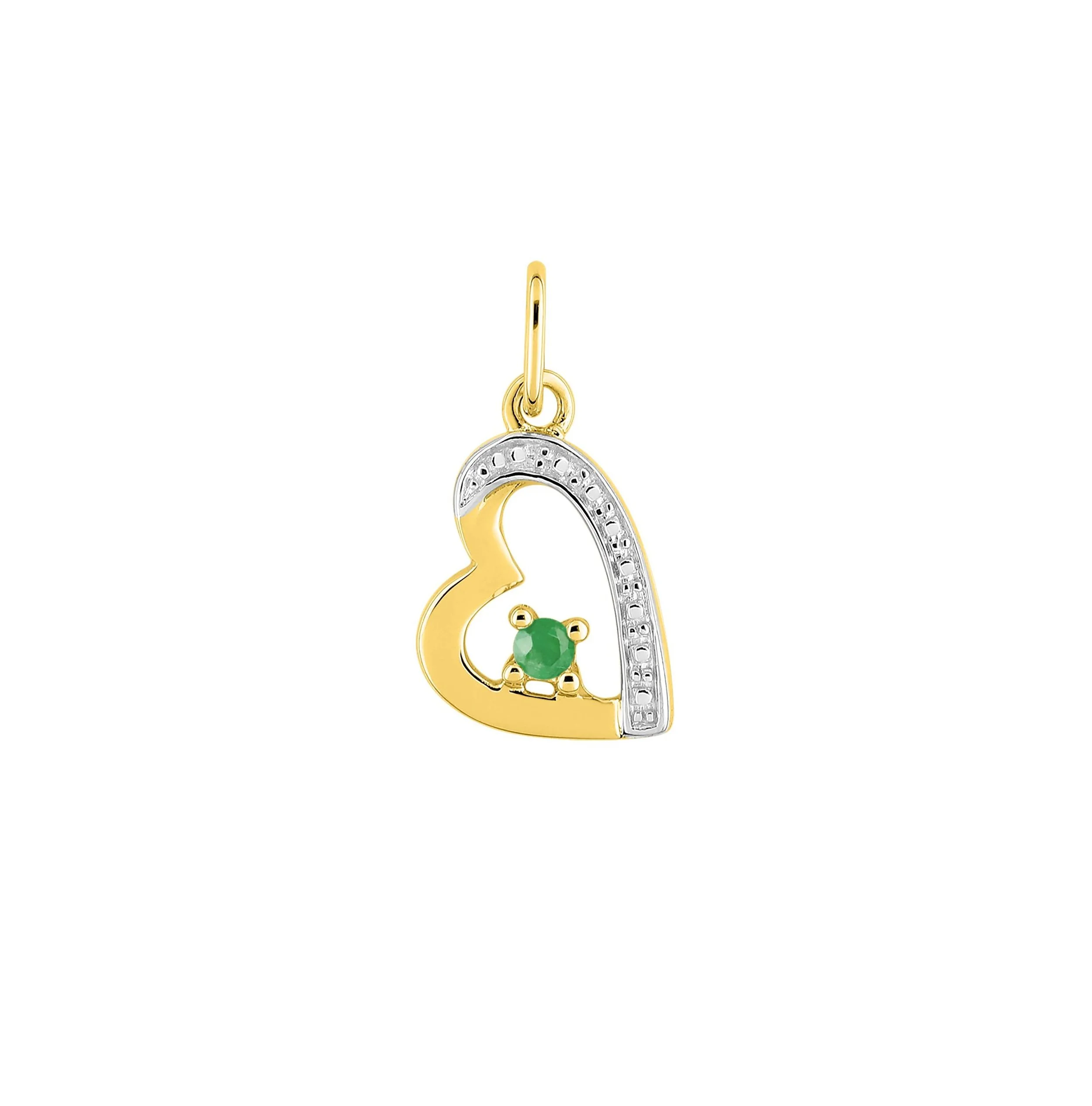 Pendentif Coeur Emeraude