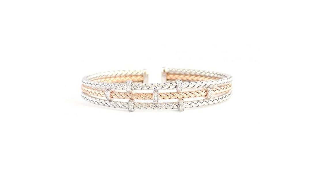Bracelet Blanc et Rose Oxydes