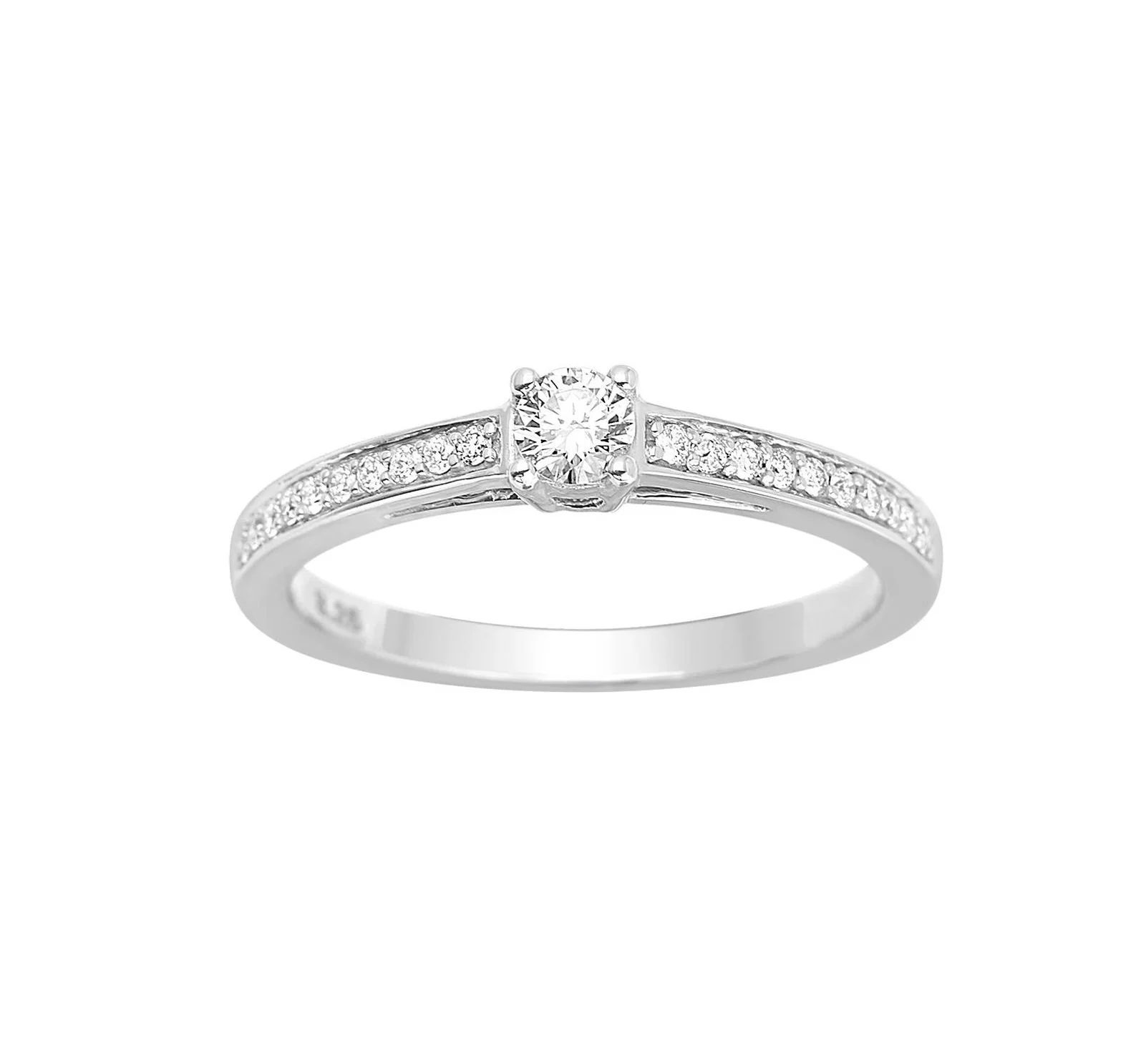 Solitaire accompagnées Diamants