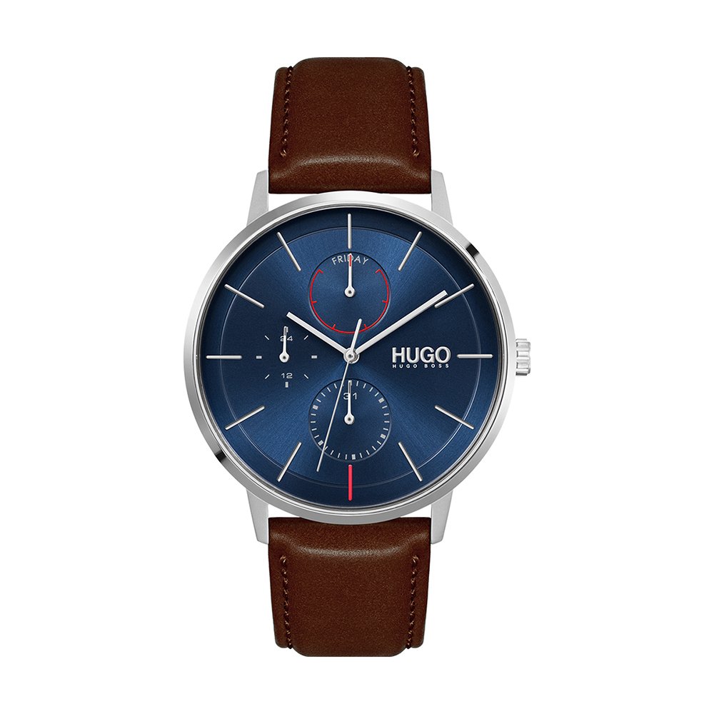 Montre "Hugo" Boss Acier Bracelet Cuir Marron