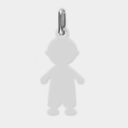 Pendentif Garçon Or Blanc