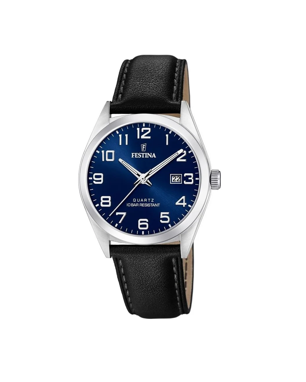 Montre Festina Acier Bracelet Cuir Noir
