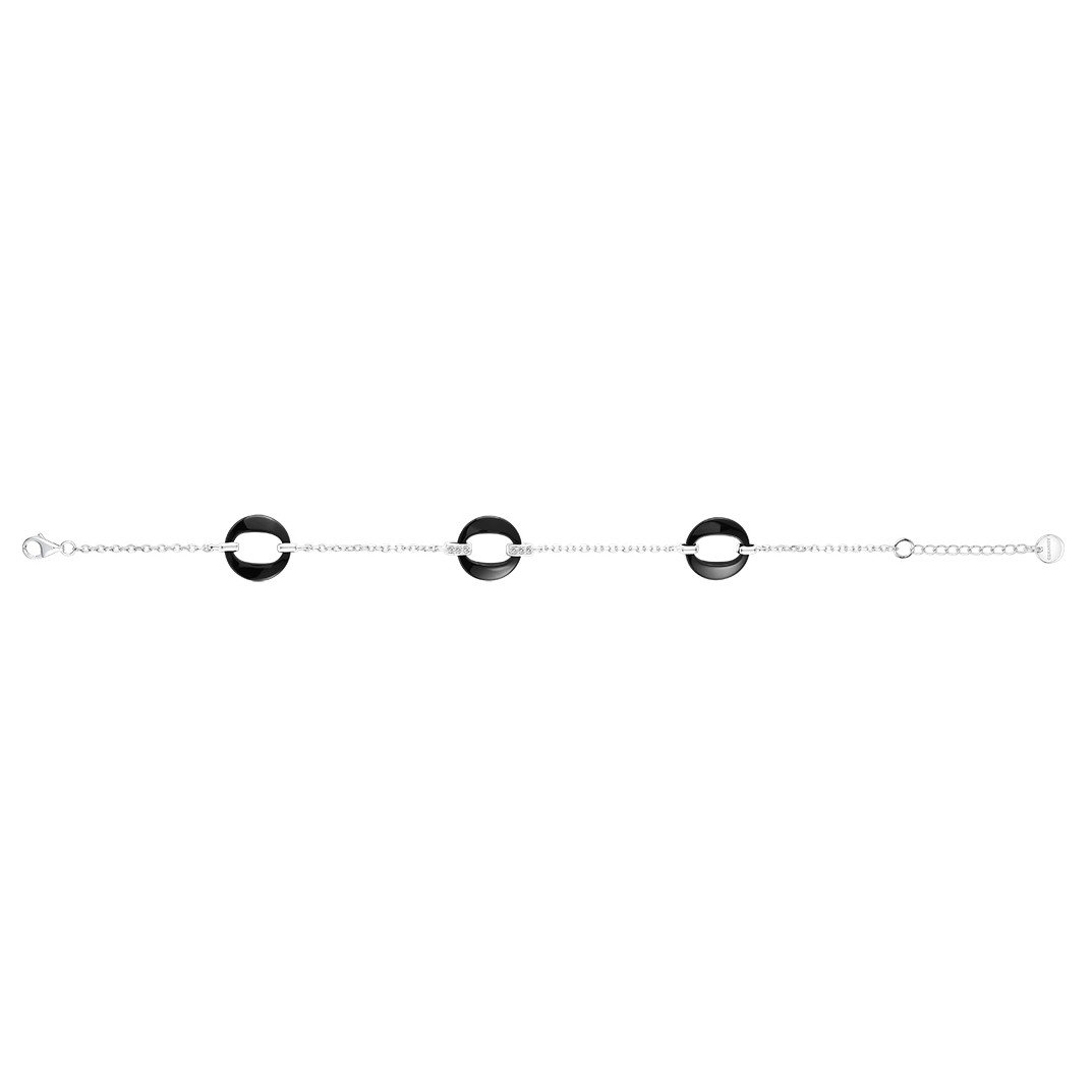 Bracelet Céramique Noire et Oxyde