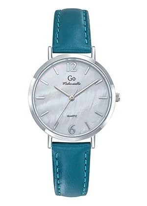 Montre Tekday Acier Bracelet Cuir Vert