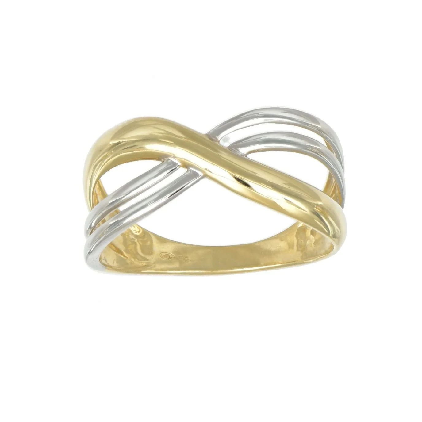 Bague Bicolore Entrelacée