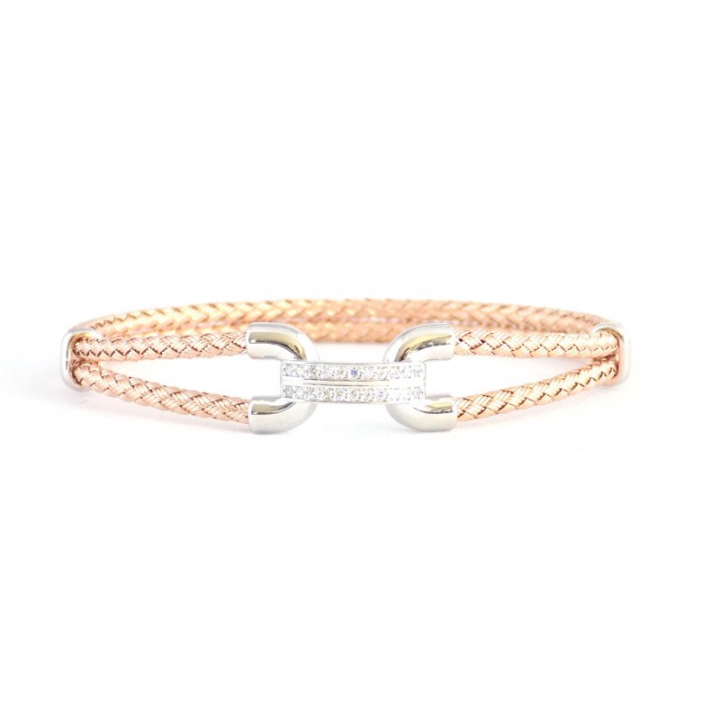 Bracelet Argent Rosé et Oxyde