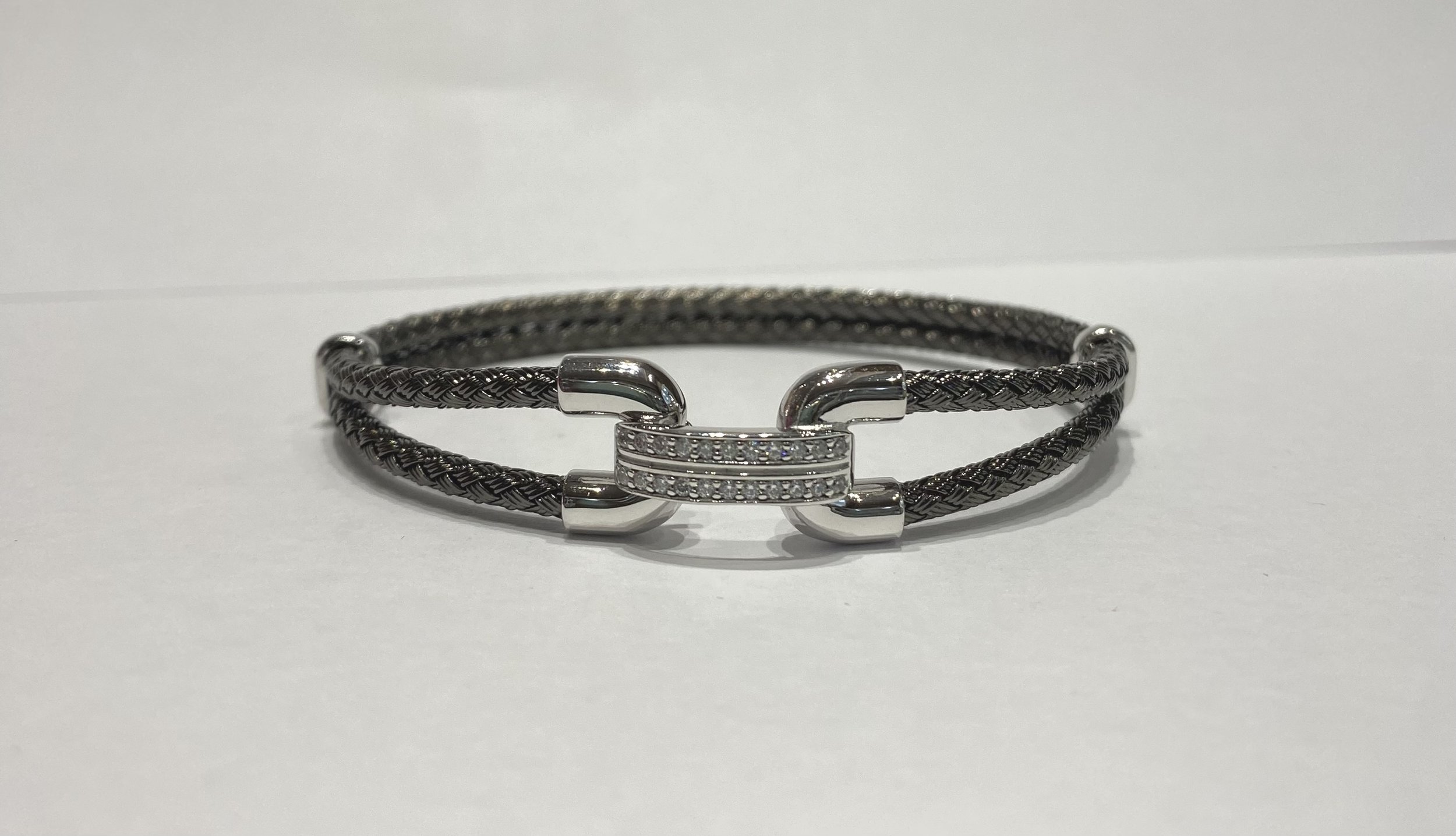 Bracelet Argent Noir Oxyde