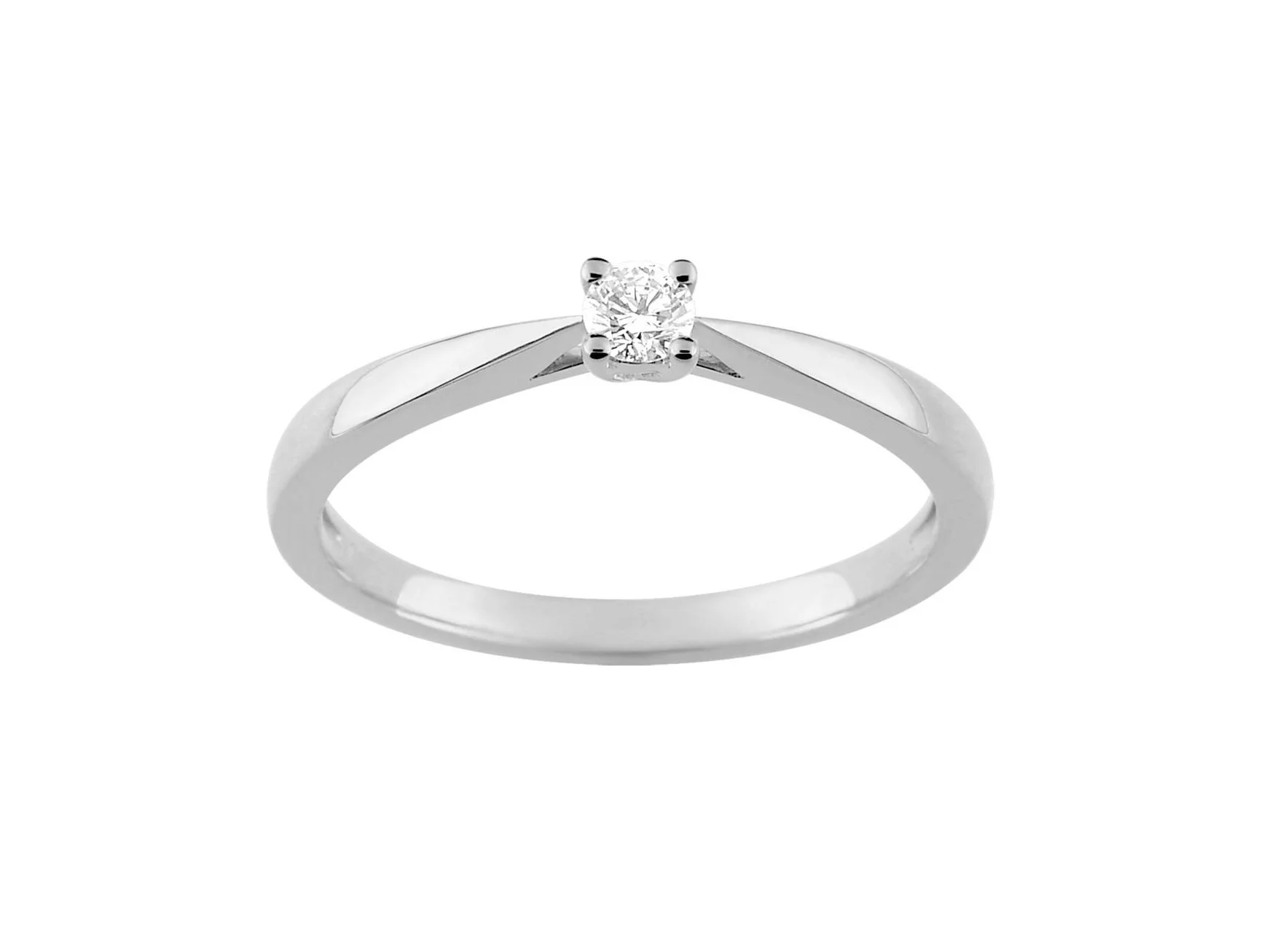 Solitaire Diamant Or Blanc