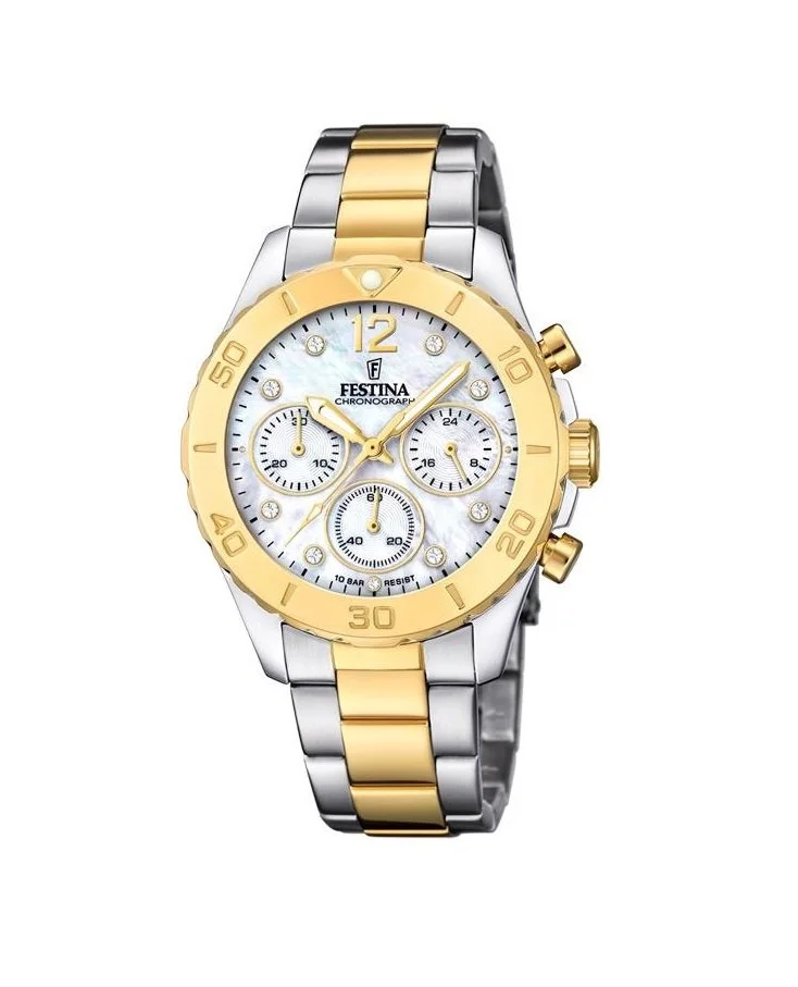Montre Festina Chrono Bicolore Bracelet Bicolore