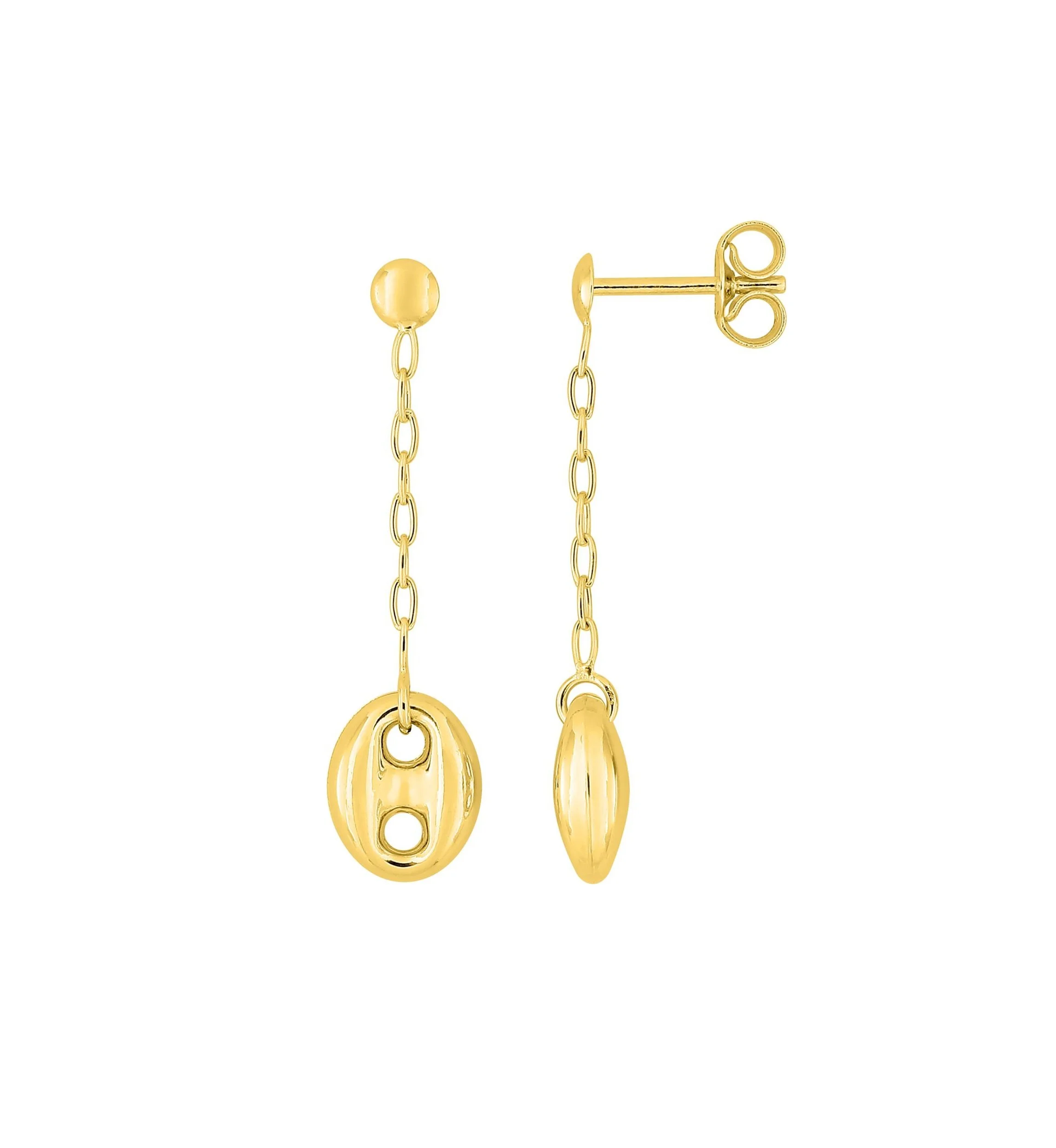 Boucle d'Oreille Grain de Café pendantes