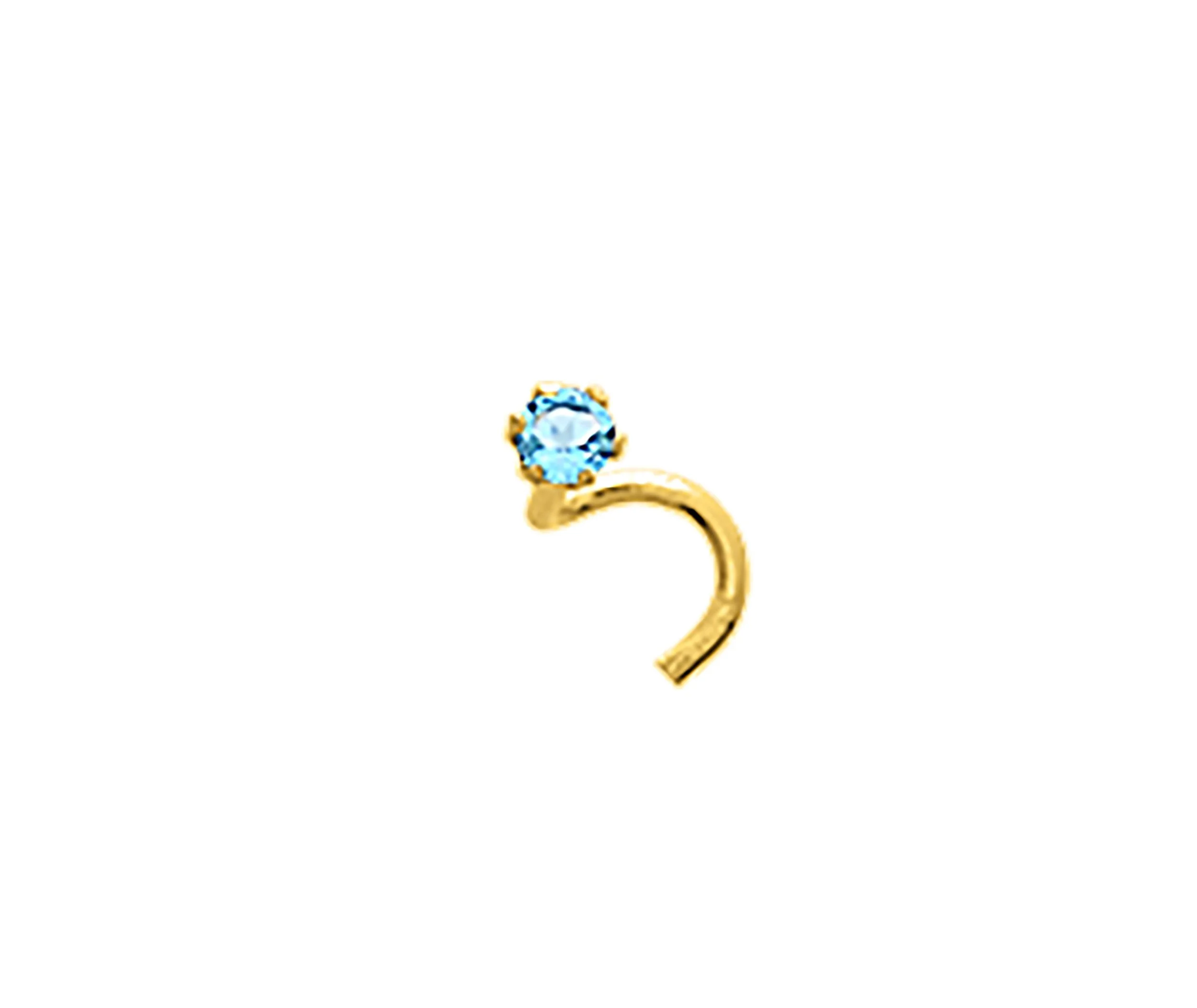 Piercing de Nez Topaze Bleue