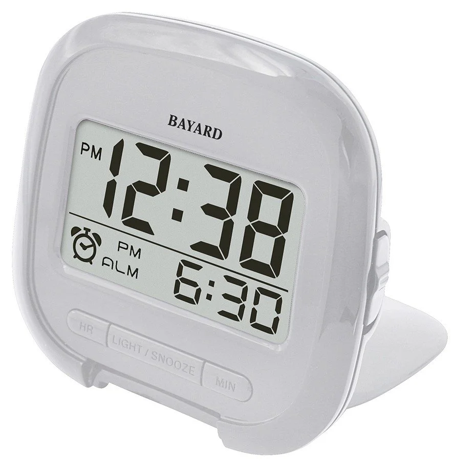 Réveil de Voyage Bayard Gris Digitale